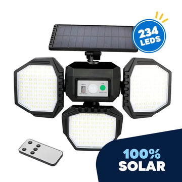 Orlite 234 LED Split Solar Wall Light With Remote Control 1600 Lumens Water-Resistant PIR Motion Sensor Security Floodlight For Outdoor Patio Yard Garage Garden - Imported from UK